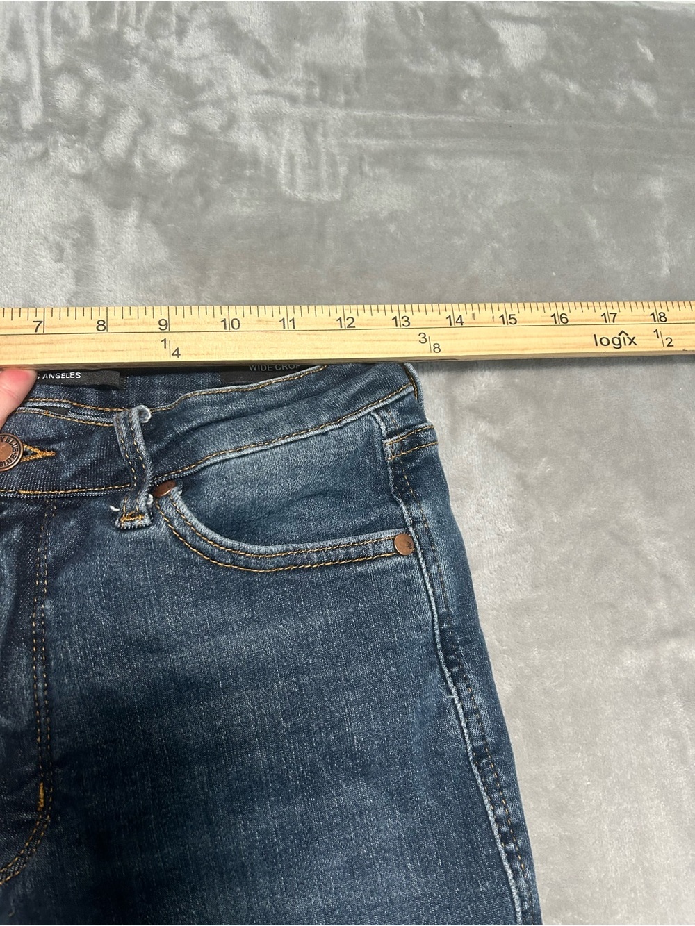 Judy Blue Wide Leg Crop Jeans Women’s 5/27 Dark Wash Denim - Picture 4 of 6